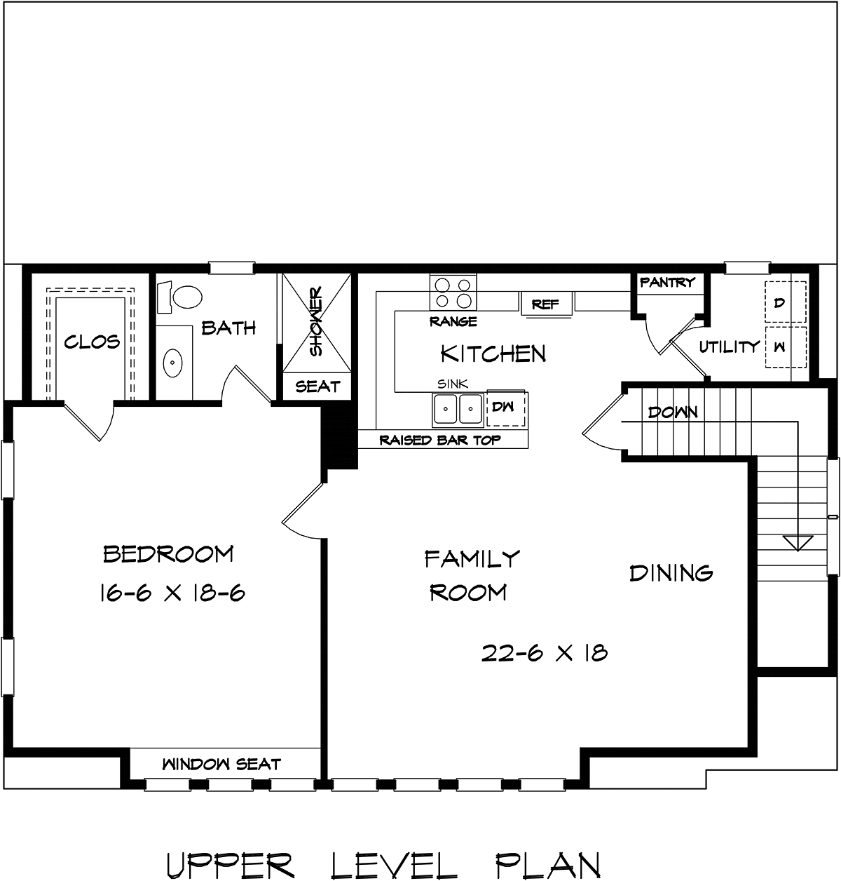 Garage-Living Plan 58287 Level Two