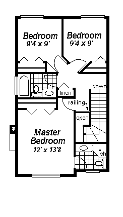 House Plan 58500 Level Two