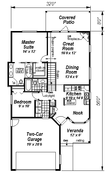 House Plan 58531 Level One