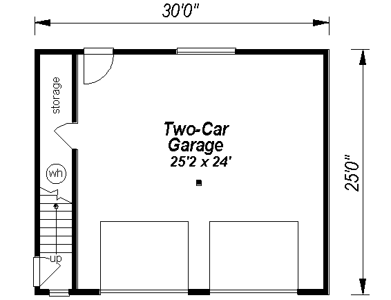 Garage Plan 58541 - 2 Car Garage Apartment Level One