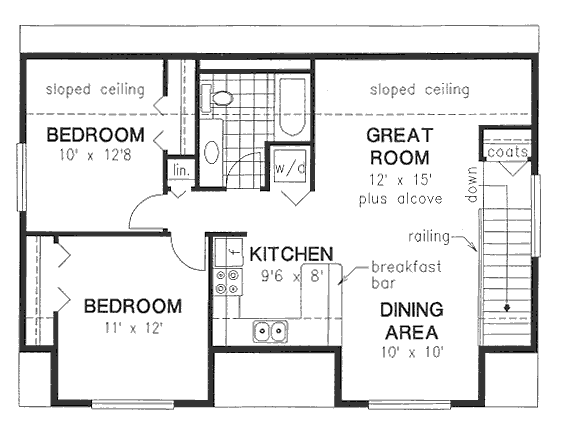Garage Plan 58557 - 3 Car Garage Apartment Level Two