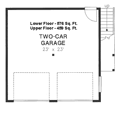 Garage Plan 58563 - 2 Car Garage Apartment Level One