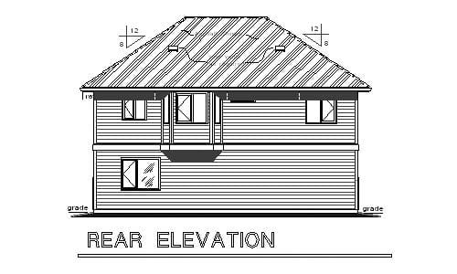 Garage Plan 58569 - 3 Car Garage Apartment Rear Elevation