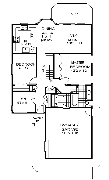 House Plan 58712 Level One