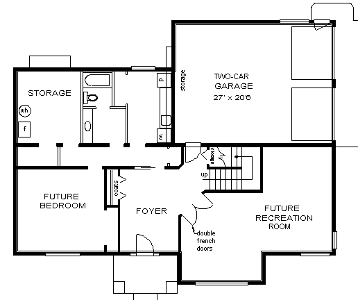 House Plan 58874 Lower Level
