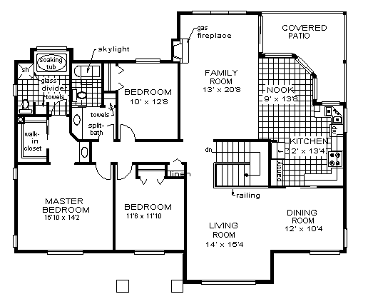 House Plan 58874 Level One