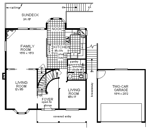 House Plan 58875 Level One