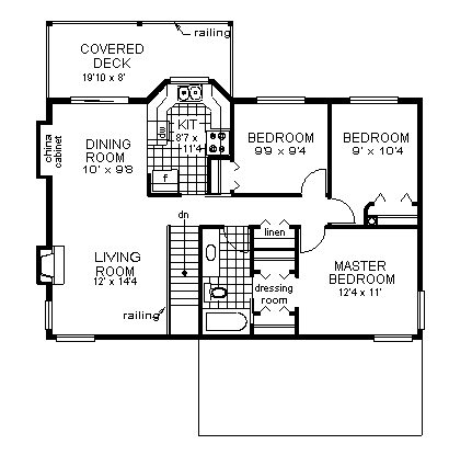 House Plan 58877 Level One