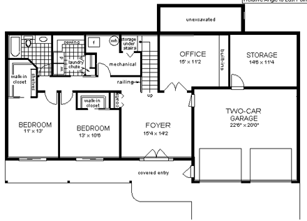 House Plan 58879 Lower Level