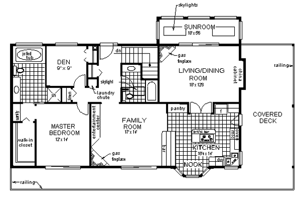 House Plan 58879 Level One