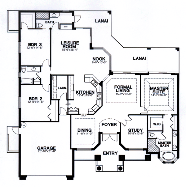 House Plan 58904 Level One