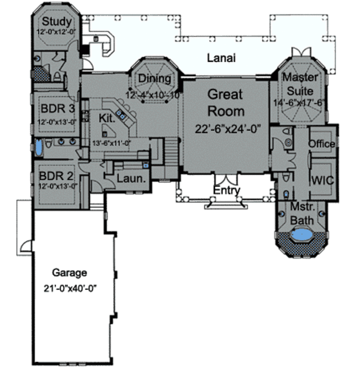 House Plan 58905 Level One