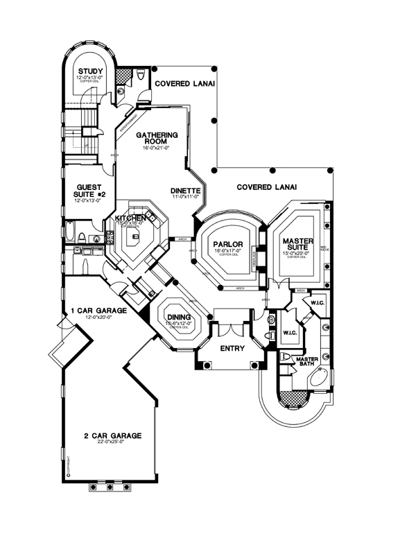 House Plan 58906 Level One