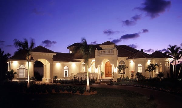 Florida Plan with 3680 Sq. Ft., 3 Bedrooms, 4 Bathrooms, 3 Car Garage Elevation