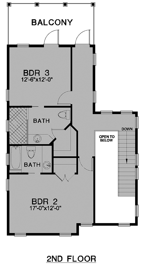 House Plan 58946 Level Two
