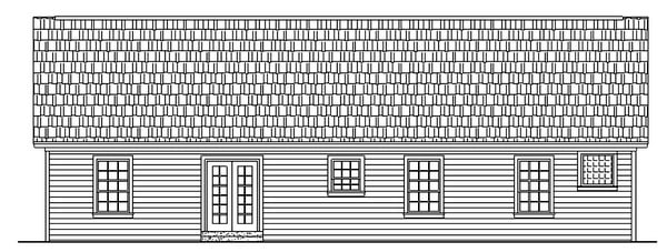 House Plan 59002 Rear Elevation