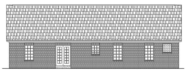 House Plan 59003 Rear Elevation
