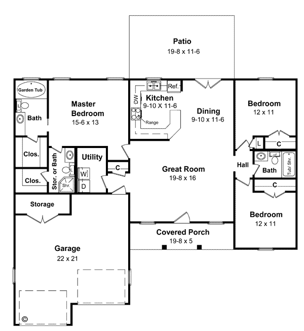 House Plan 59004 Level One