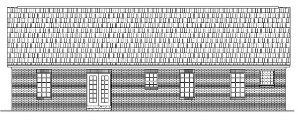 House Plan 59004 Rear Elevation