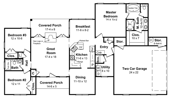 House Plan 59007 Level One