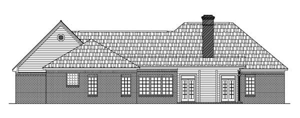 House Plan 59007 Rear Elevation