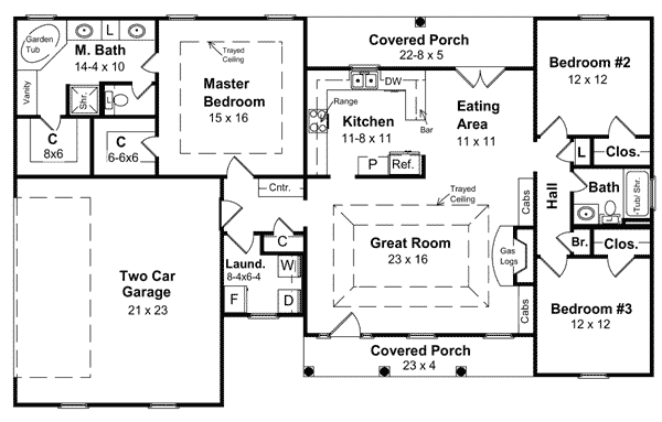 House Plan 59008 Level One