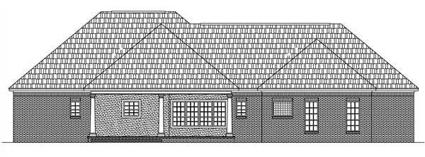 House Plan 59020 Rear Elevation