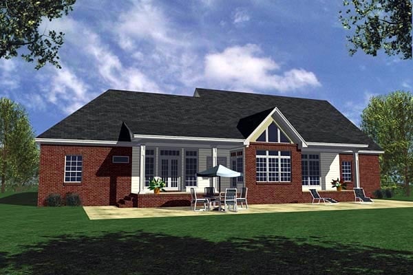 House Plan 59030 Rear Elevation