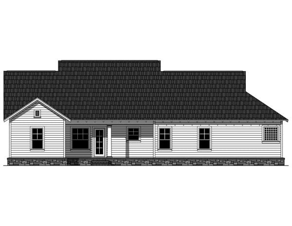 House Plan 59042 Rear Elevation