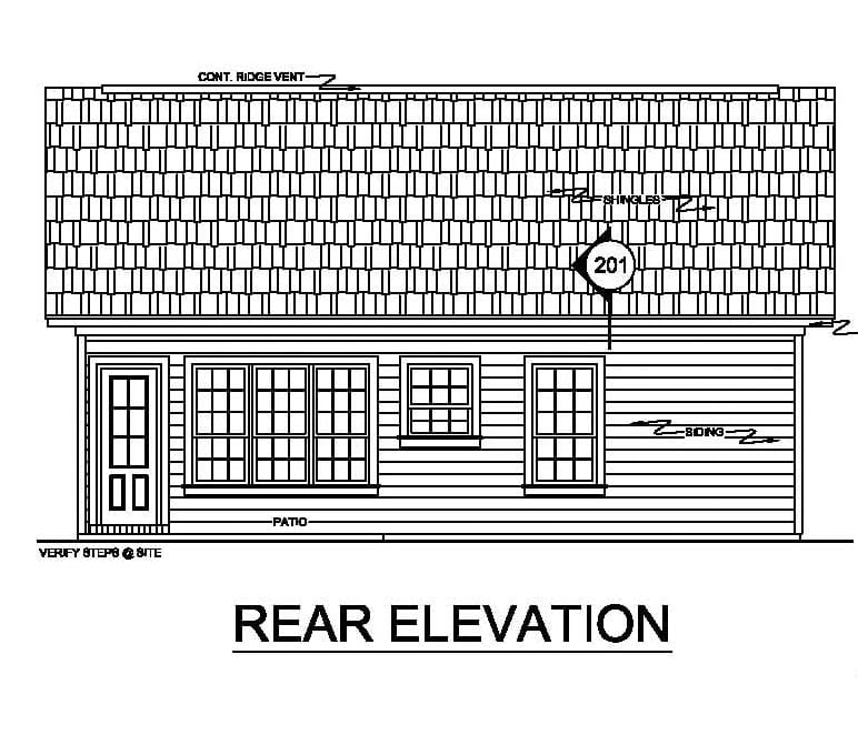 House Plan 59043 Rear Elevation