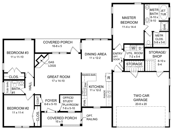House Plan 59052 Level One