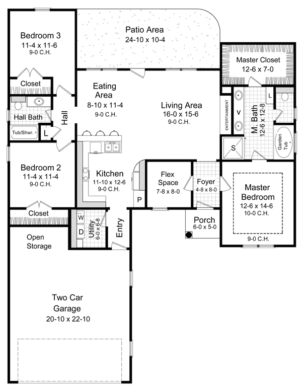 House Plan 59060 Level One