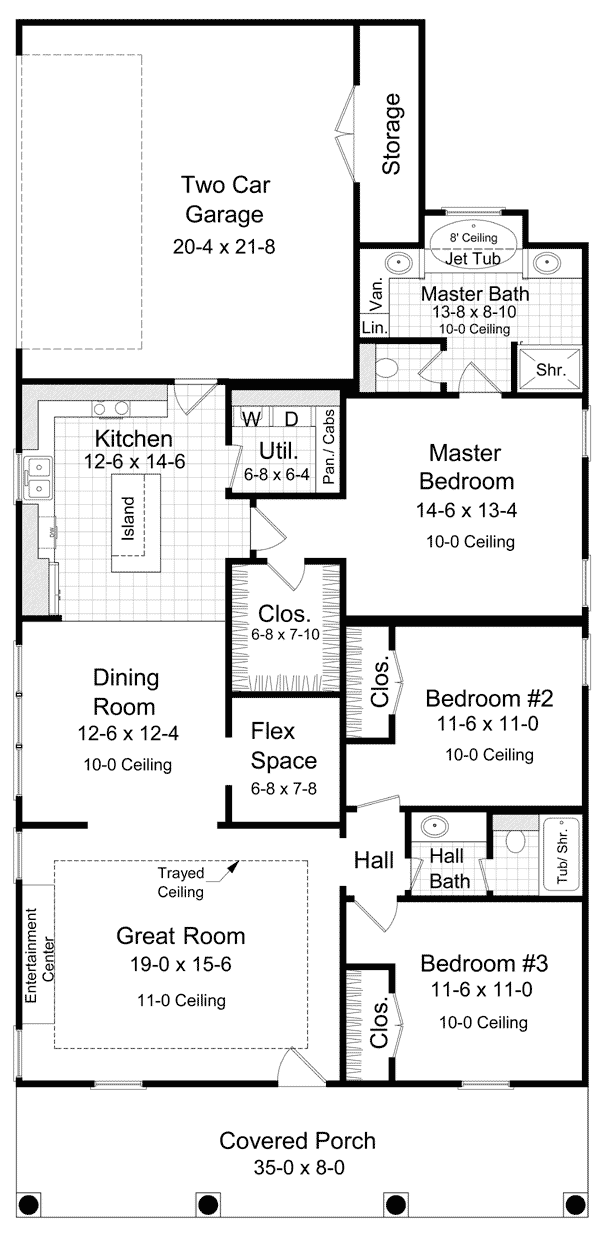 House Plan 59064 Level One