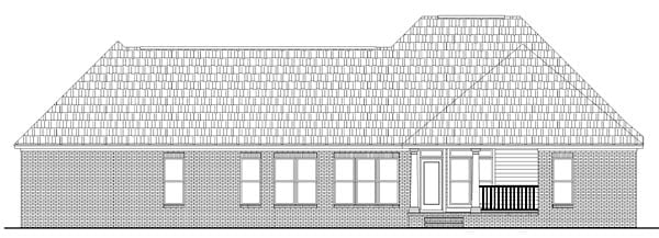 House Plan 59072 Rear Elevation