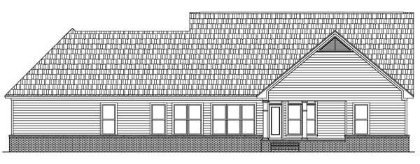 House Plan 59089 Rear Elevation