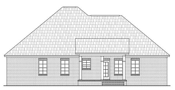 House Plan 59097 Rear Elevation