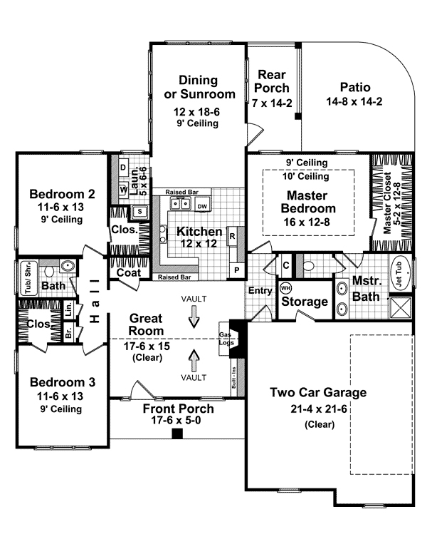House Plan 59101 Level One