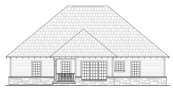 House Plan 59101 Rear Elevation