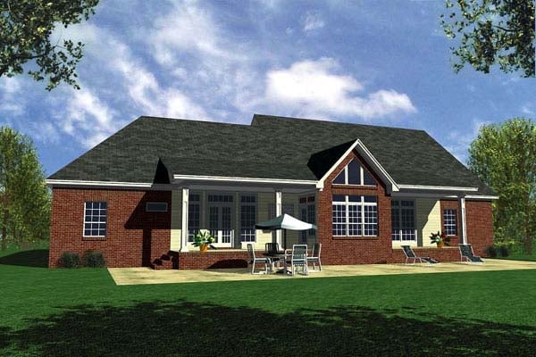 House Plan 59107 Rear Elevation