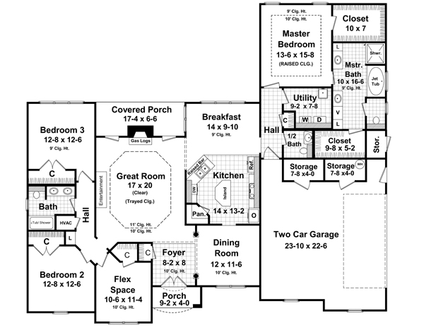 House Plan 59117 Level One