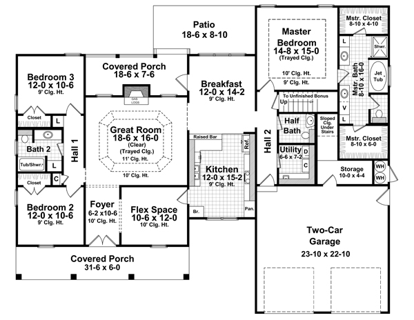 House Plan 59125 Level One