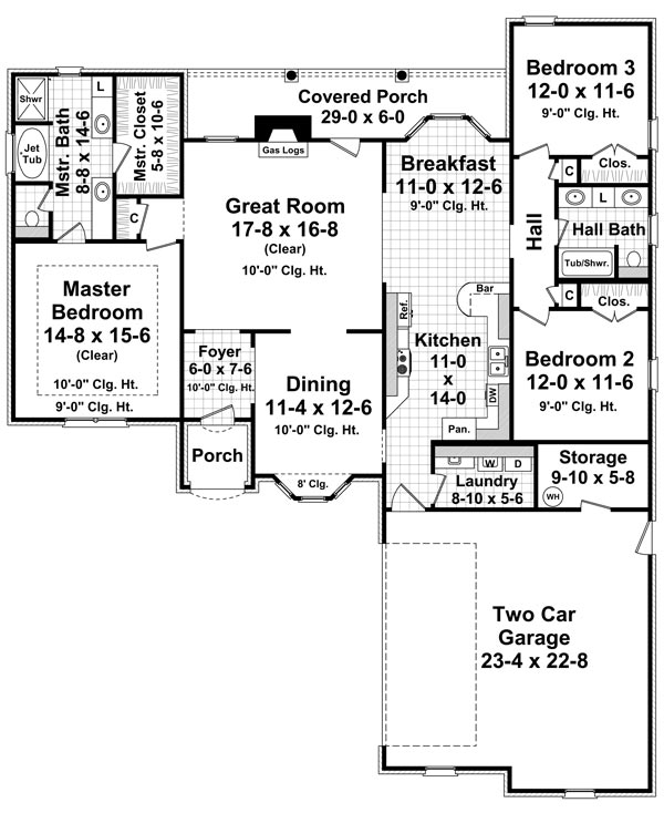 House Plan 59133 Level One
