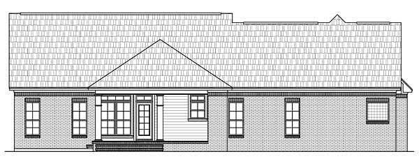 House Plan 59137 Rear Elevation