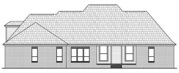 House Plan 59145 Rear Elevation