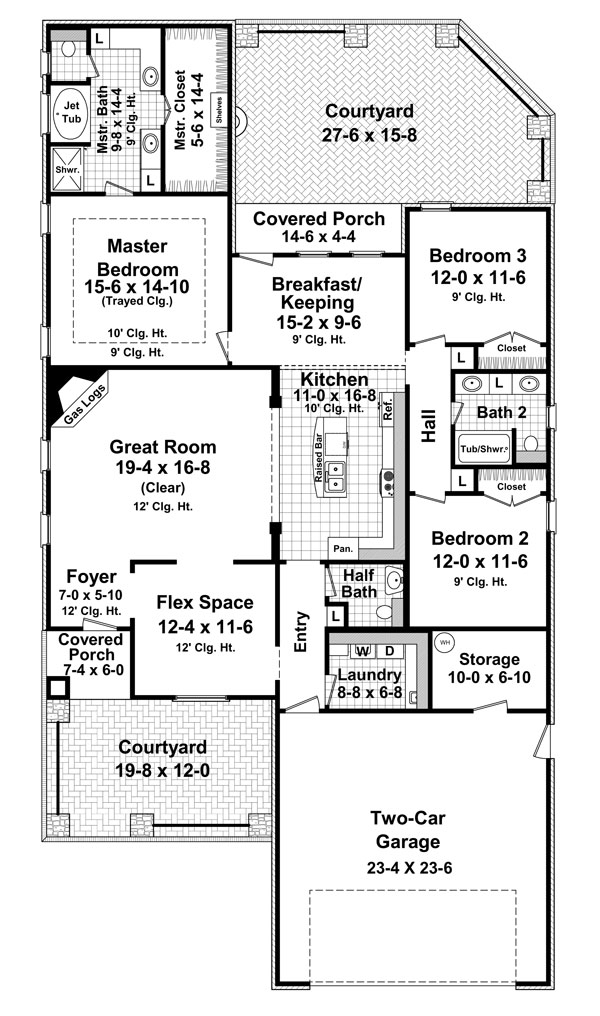 House Plan 59159 Level One