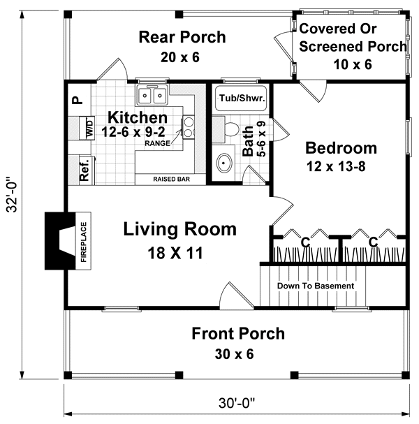 House Plan 59163 Alternate Level One