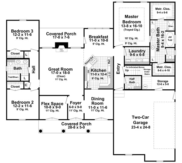 House Plan 59174 Level One