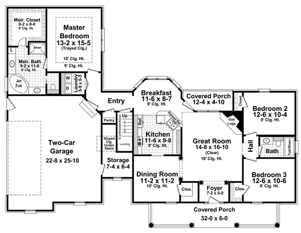 House Plan 59180 Level One
