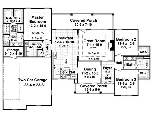 House Plan 59181 Level One