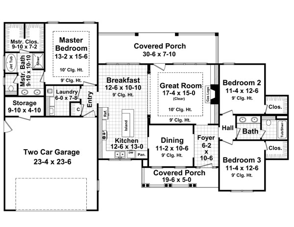House Plan 59182 Level One